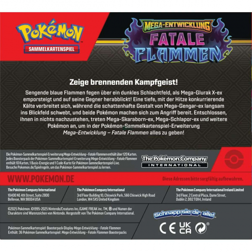 Pokemon Fatale Flammen 36er Display-Deutsch