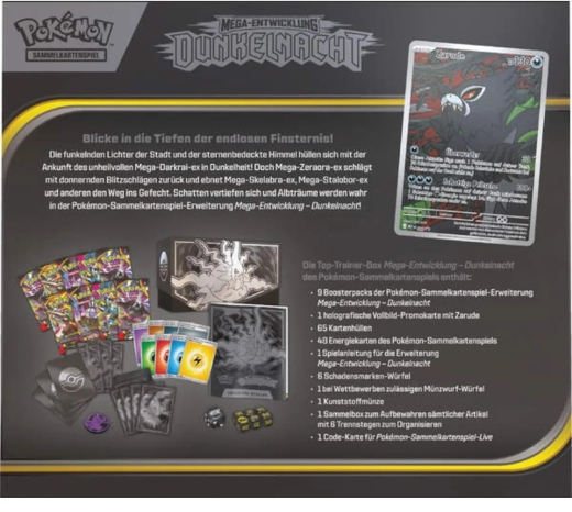 Pokémon Dunkelnacht Top Trainer Box Deutsch – Mega Entwicklung – NEU & OVP