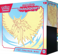 Pokémon Paradoxrift Top Trainer Box Deutsch Donnersichel | Karmesin & Purpur kaufen